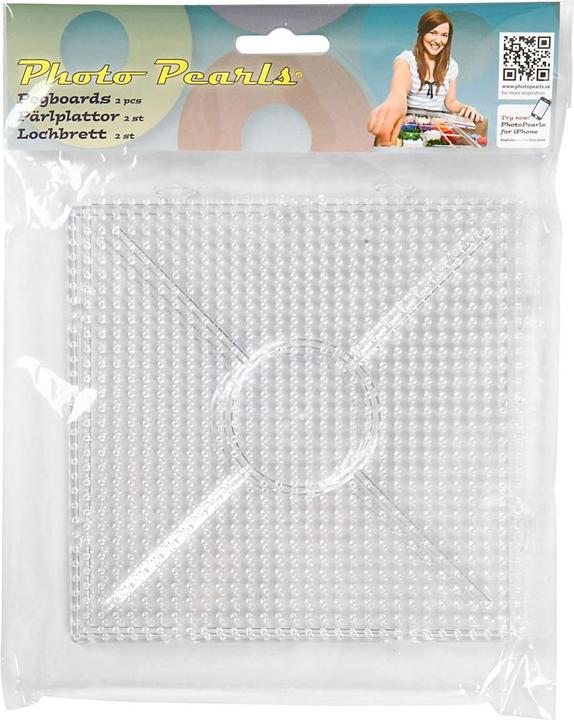 Actual product image Creativ Company Photo bulb base plate, transparent, square, 15 x 15 cm, 2 pieces.