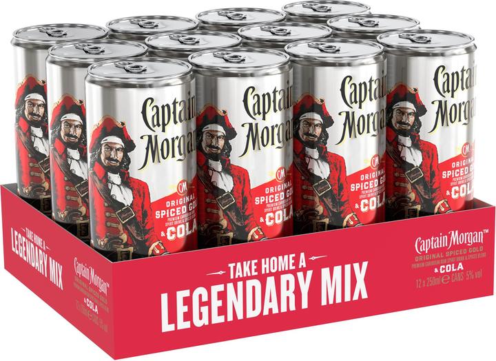 Produktbild Captain Morgan Spiced Gold & Cola (1 x 25 cl)