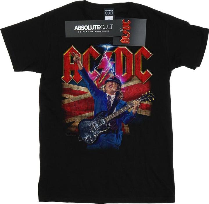 Image du produit AC/DC T-shirt en coton Angus Union Flag Lightning pour filles (104)