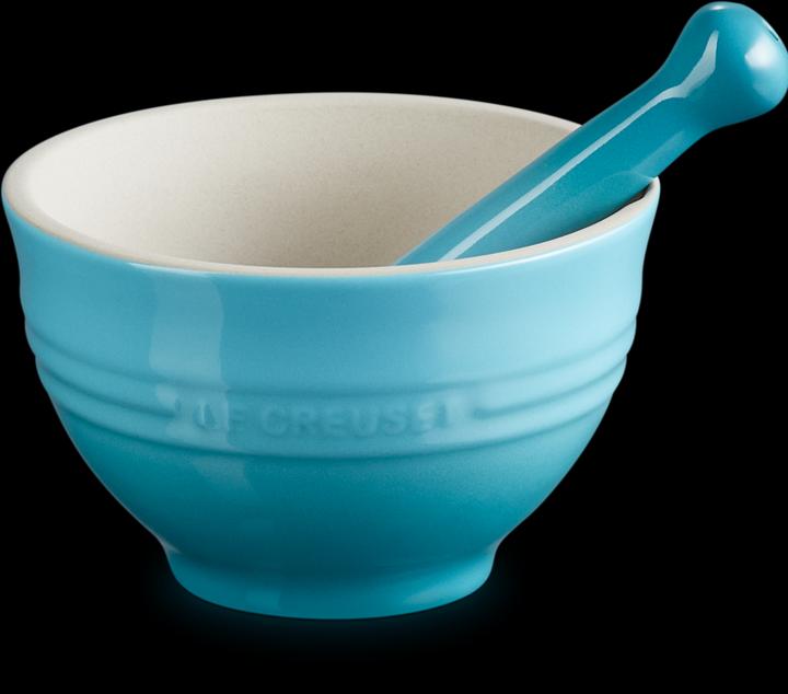 Le Creuset Mörser mit Stössel 300ml blau caribbian