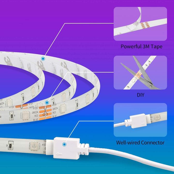 Image du produit Meross Bandes de LED (Multicolore, 200 cm, Intérieur)