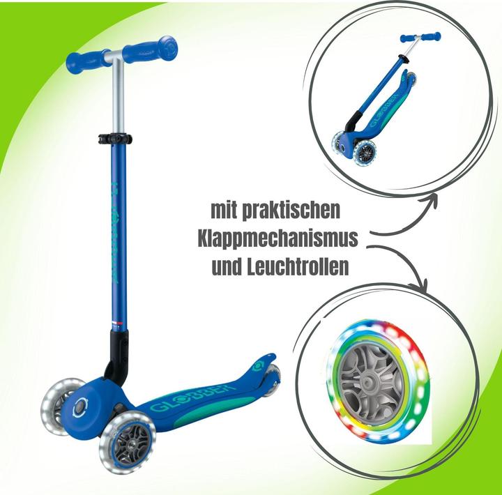 Image du produit Globber Mini Primo Foldable Plus s Bleu marine Vert émeraude