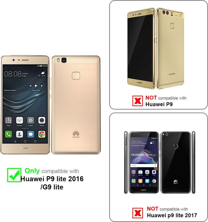 Produktbild Cadorabo Book mit 3 Kartenfächer Cover (Huawei P9 Lite)