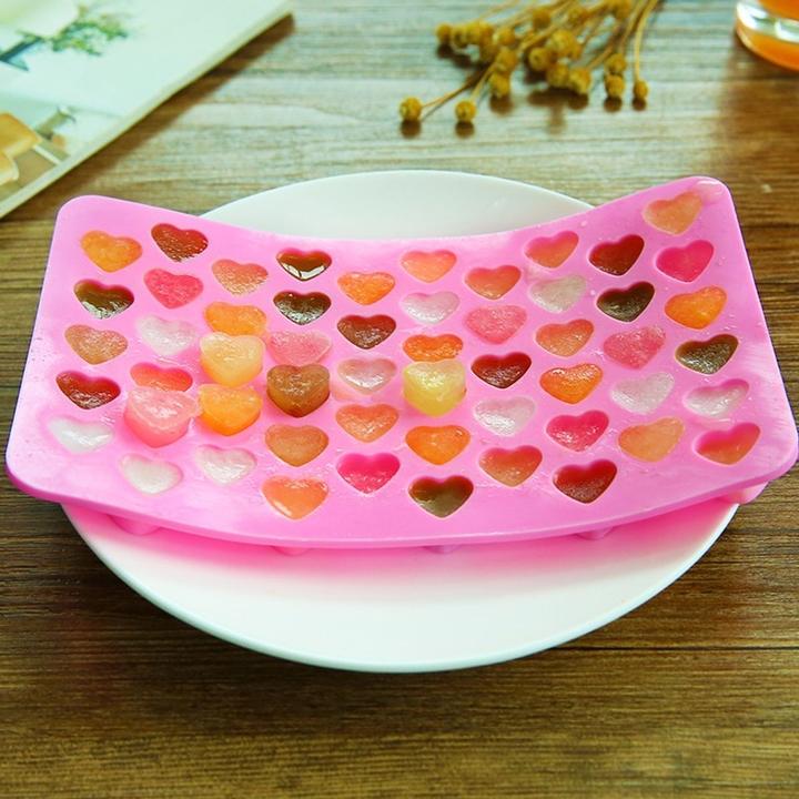 Produktbild König Design Silikon Eiswürfel Form Herz 55 Gitter Schokolade Gummi Bären Schale BPA Frei