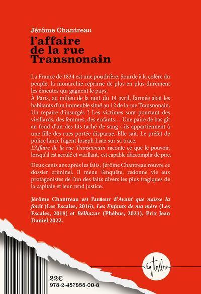 Produktbild L'affaire de la rue Transnonain (Französisch, Chantereau Jérôme, 2025)