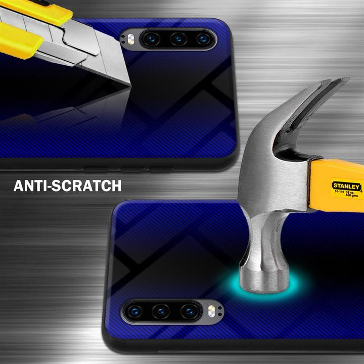 Produktbild Cadorabo TPU Gestreiftes Glas Cover (Huawei P30)