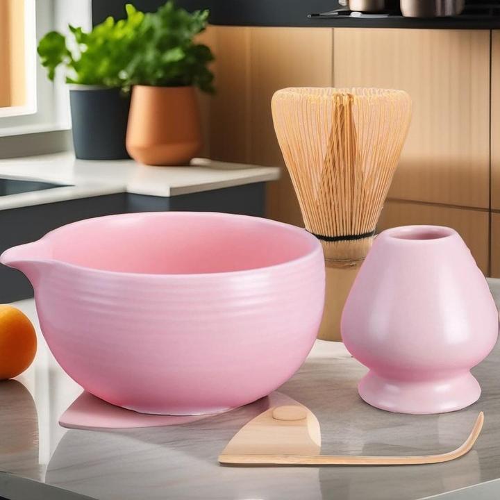 Produktbild Calimatcha Matcha Latte Grün Tee Set Mambo Spout inkl. Matcha Besen Geschenk Idee