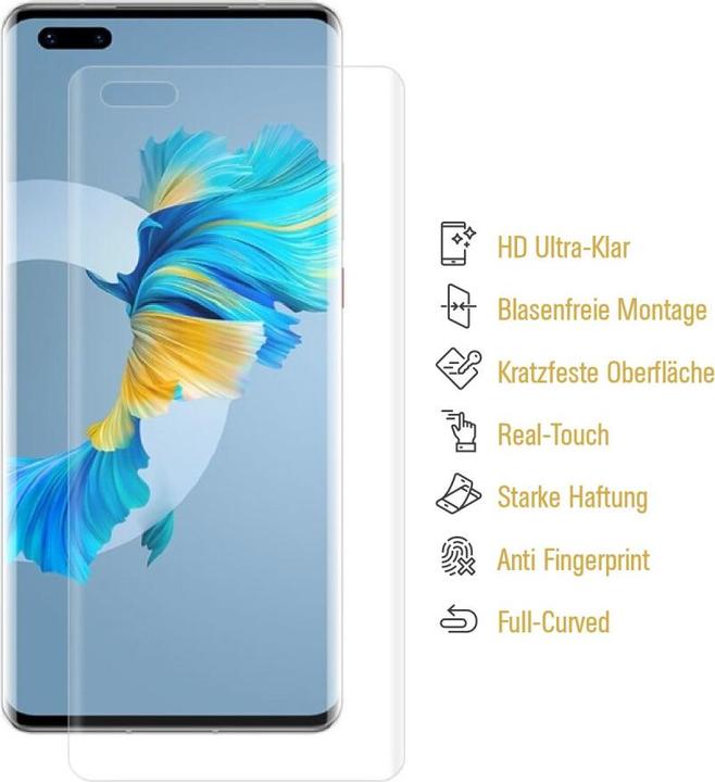 Produktbild Protectorking 6x Panzerfolie Anti-Shock Full Cover HD Klar (6 Stück, Huawei Mate 40 Pro)