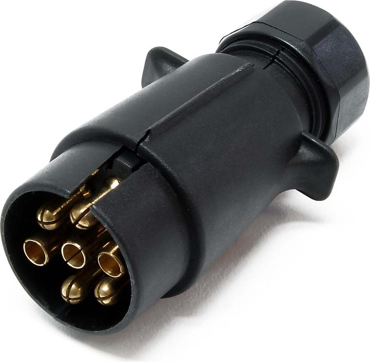 Produktbild Wiltec Anhänger Stecker 7-polig 12V Kunststoff KFZ PKW Wohnwagen Steckdose