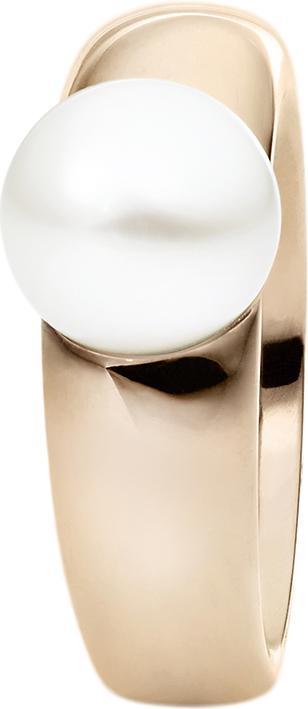 Produktbild Xen Ring mit Perle 9 mm weiss - rosè vergoldet (56)