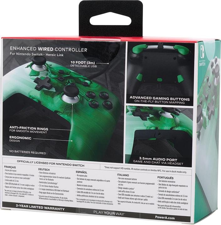 Immagine prodotto PowerA Controller cablato migliorato per Nintendo Switch - Heroic Link (Switch)