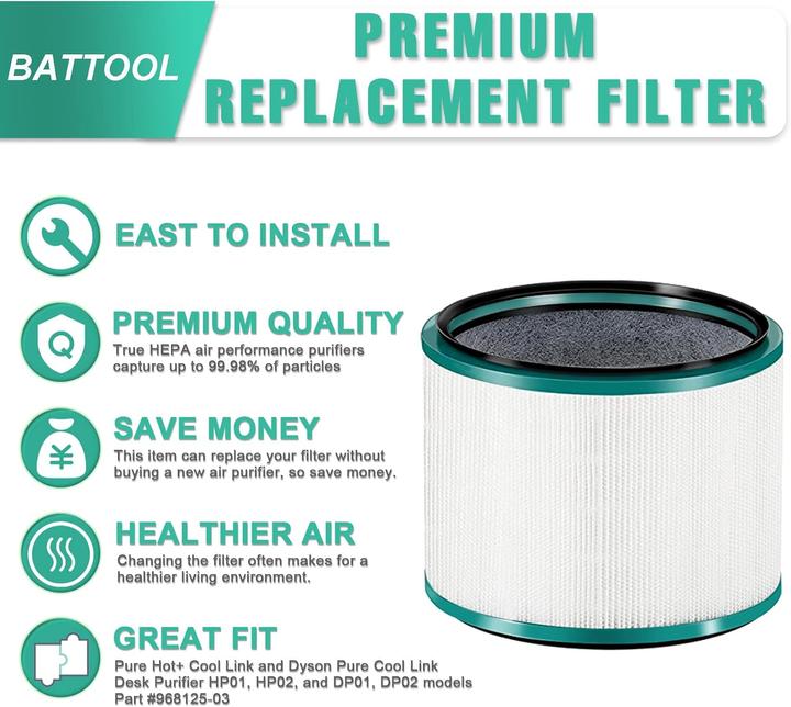 Immagine prodotto Battool HEPA-Ersatzfilter für Dyson Luftreiniger (1 x)