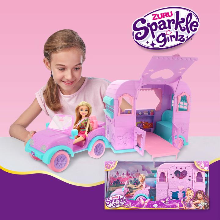 Immagine prodotto Zuru Bambola Sparkle Girlz con jeep e roulotte (100176)