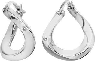 Hot Diamonds Original silver earrings with diamonds Huggies DE792