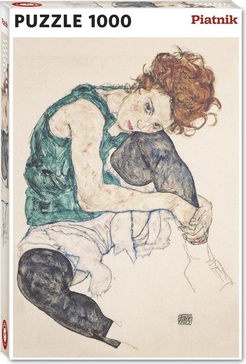 Piatnik Schiele - Seated woman with raised knee (1000 pieces)