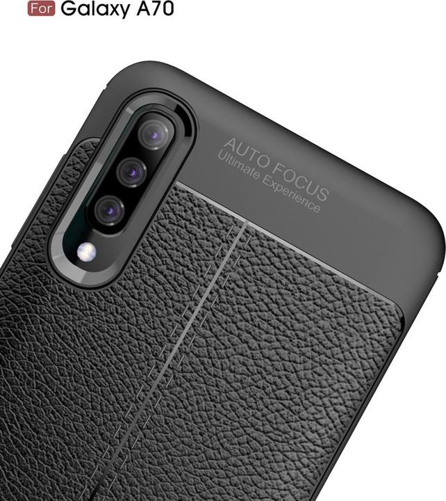 Produktbild Screenguard Samsung Galaxy A70 Hülle Leather Design TPU Cover (Samsung Galaxy A70)