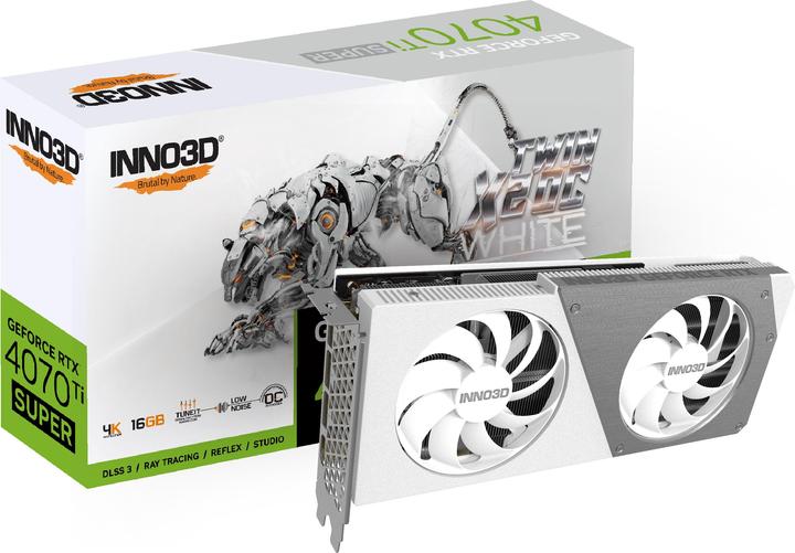 Actual product image Inno3D GEFORCE RTX 4070 Ti SUPER TWIN X2 OC WHITE NVIDIA 16 GB GDDR6X (16 GB)