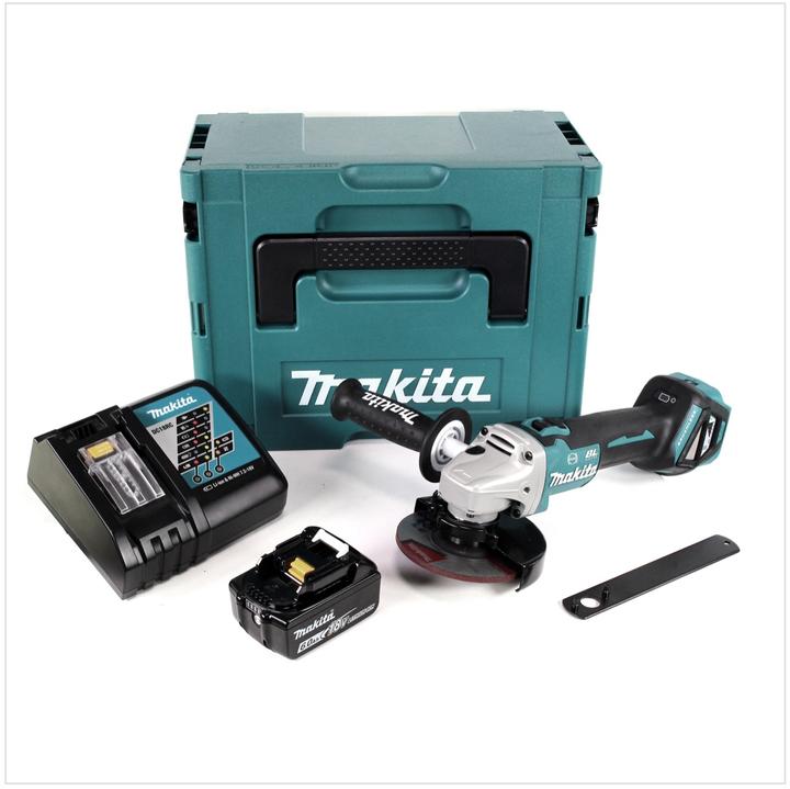 Produktbild Makita DGA 513 RG1J Akku Winkelschleifer 18V 125mm Brushless + 1x Akku 6,0Ah + Ladegerät + Makpac (125 mm)