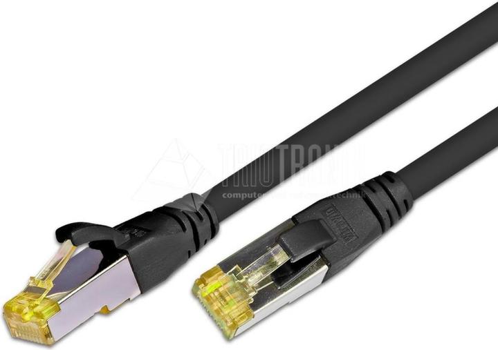 Actual product image Wirewin Patch cable: S/FTP, 0.25m, black (S/FTP, CAT6a, 0.25 m)