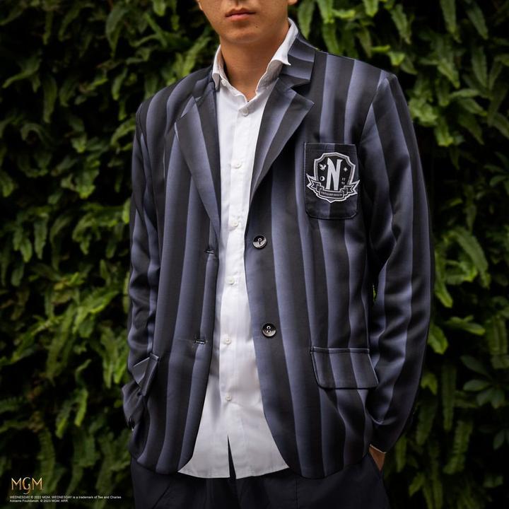 Produktbild Cinereplicas Wednesday Jacke Nevermore Academy black Striped Blazer Grösse S (S)