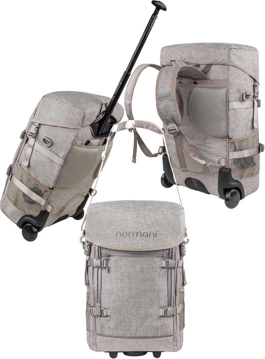 Immagine prodotto Normani Zaino con funzione trolley e zaino piccolo - 9063 (45 l, Bagaglio a mano (fino a 50 litri))