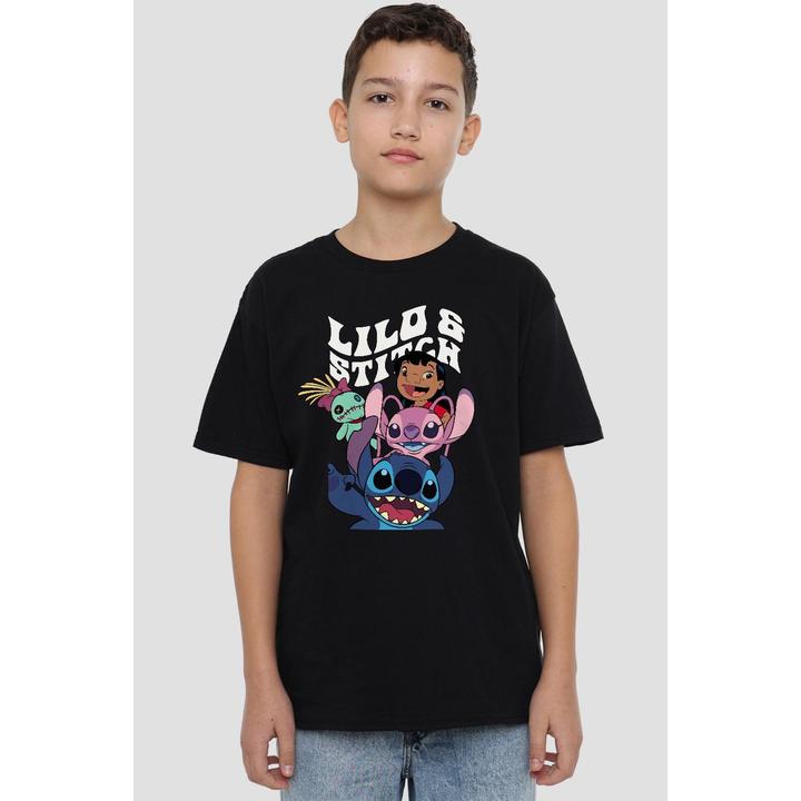 Actual product image Lilo & Stitch Childrens/Kids Character Montage T-Shirt (104)