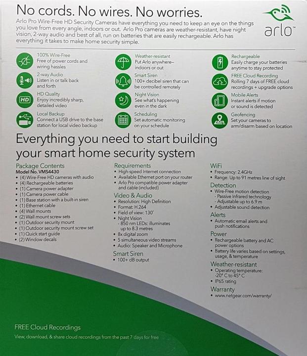 Actual product image Arlo Pro - set of 4 (1280 x 720 pixels)