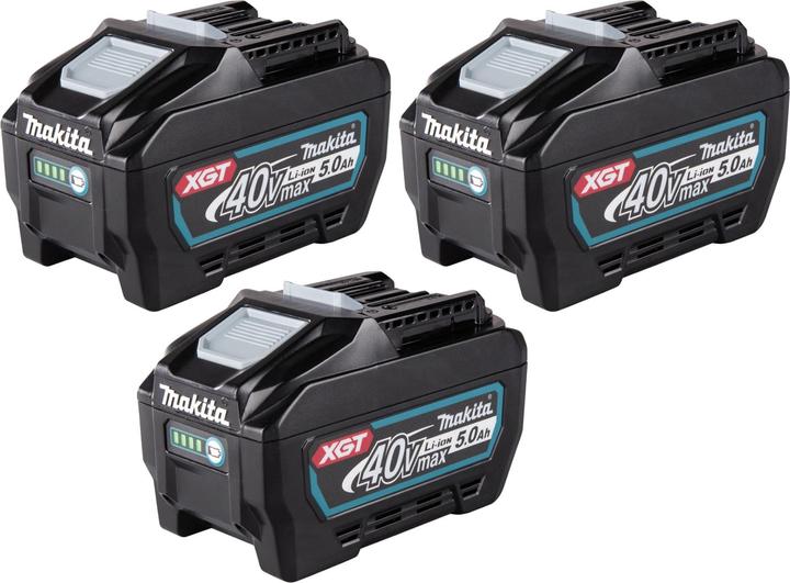 Makita 3x BL 4050 F Akku 40 V max. 5,0 Ah / 5000 mAh Li-Ion XGT ( 3x 191L47-8 ) IP64 mit (40 V)