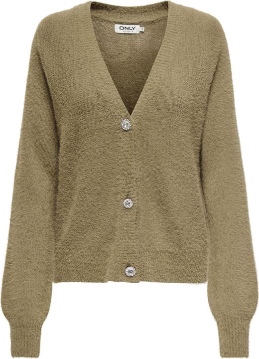 Only Normal geschnitten V-Ausschnitt Gerippte Ärmelbündchen Strickjacke Strickjacke (S)