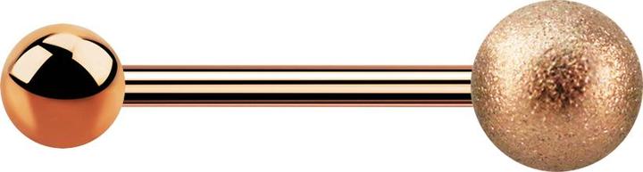 Produktbild Star Piercing Micro Barbell rosegold mit Kugel und Kugel gesprenkelt (ohne Messing, Chirurgenstahl 316L)