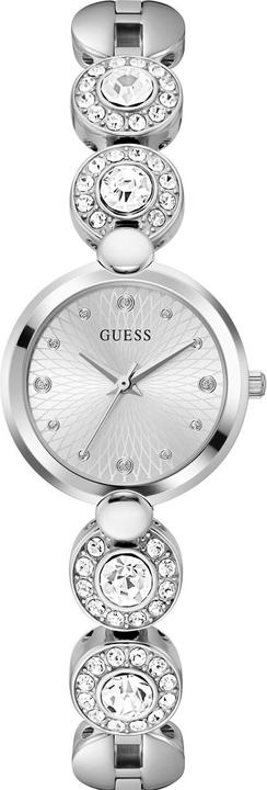 Guess P SLV CS / SUN SLV DL / P SLV BRCT W/ CRYS W/ ADJT G LINKS Armbanduhr (26 mm)