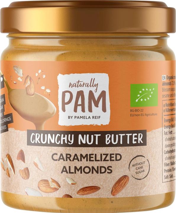 Actual product image Naturally Pam Spread Organic Crunchy Nut Butter Roasted Almonds 200 g (370 g)