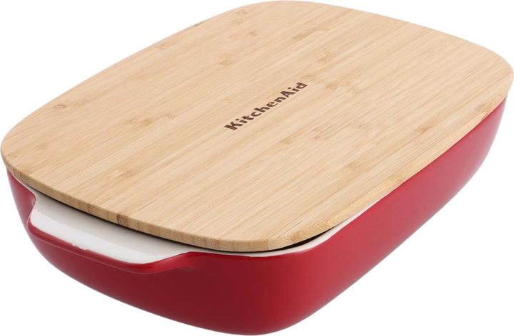 Produktbild KitchenAid overschaal met bamboe deksel - large - keizer rood