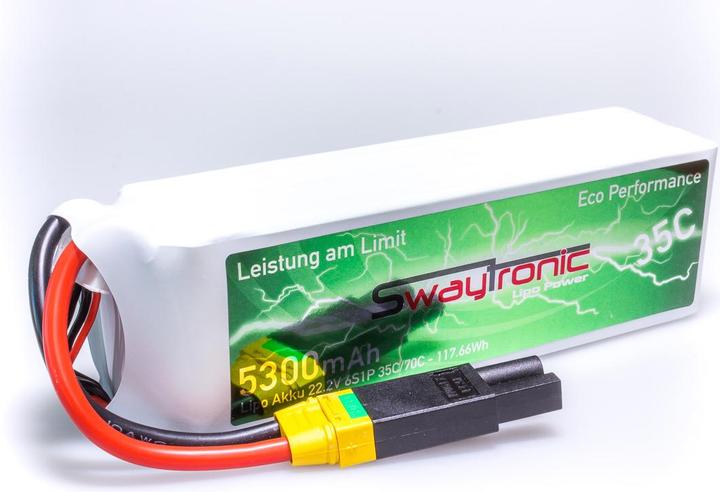 Immagine prodotto Swaytronic Sway-AM 6S 22.2V 5000mAh 35C/70C EC5 (22.20 V, 5000 mAh)