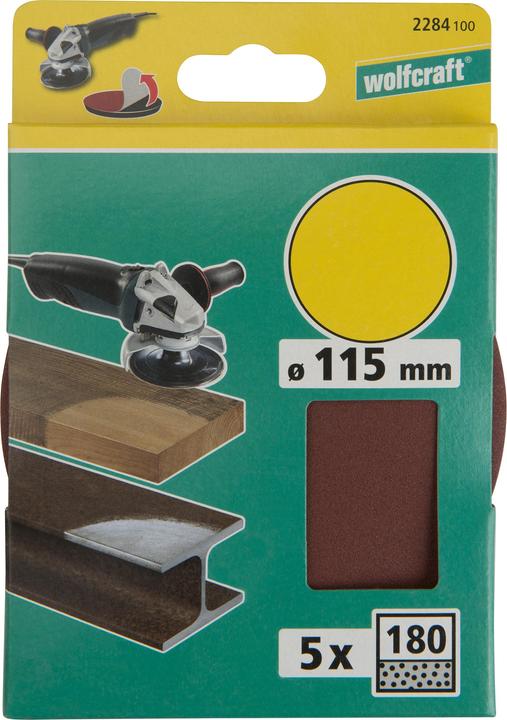 Produktbild wolfcraft wolfcraft 5 Haft-Schleifsch. Korund K40, ø115mm (40)