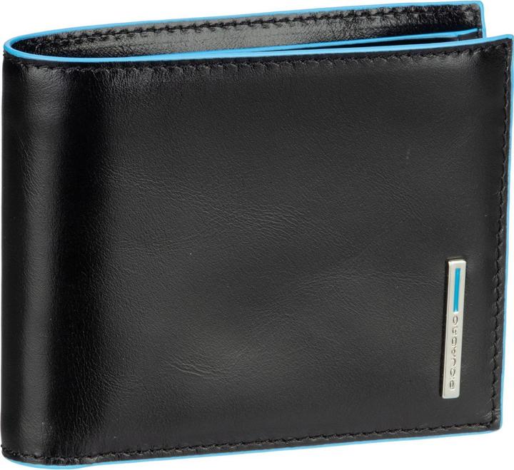 Actual product image Piquadro Blue Square - Men's wallet with flap ID window and coin pocket