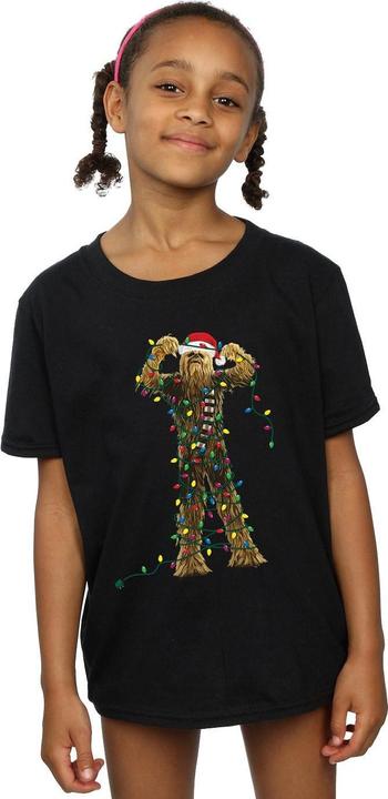 Image du produit Star Wars - T-shirt CHEWBACCA CHRISTMAS LIGHTS - Fille (140, 146)