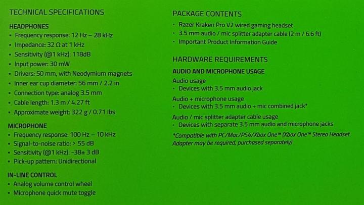 Image du produit Razer Kraken Pro V2 (Filaire)