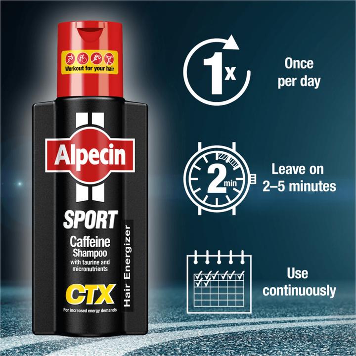 Actual product image Alpecin Sport Caffeine Shampoo CTX (250 ml, Liquid shampoo)
