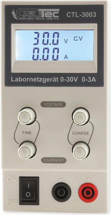 Image du produit Chilitec Alimentation réglable de laboratoire CTL-3003, 0...30 V / 0...3 A, LCD