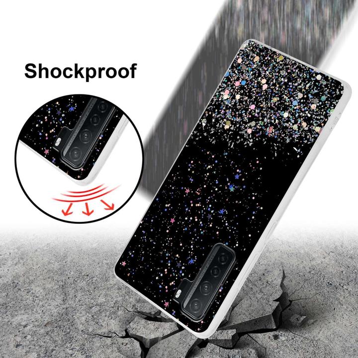 Immagine prodotto Cadorabo Custodia per Huawei P40 LITE 5G / NOVA 7 SE TPU funkelnder Glitter (Huawei Nova 7 SE, Huawei P40 Lite 5G)