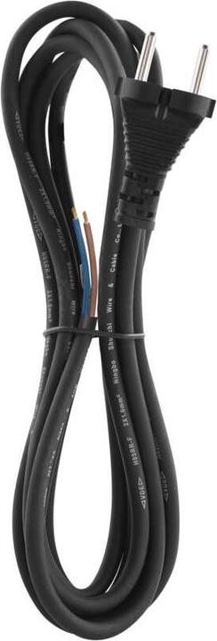 Produktbild Emos Netzkabel Gummi 2x 1mm2, 3m, schwarz (3 m)