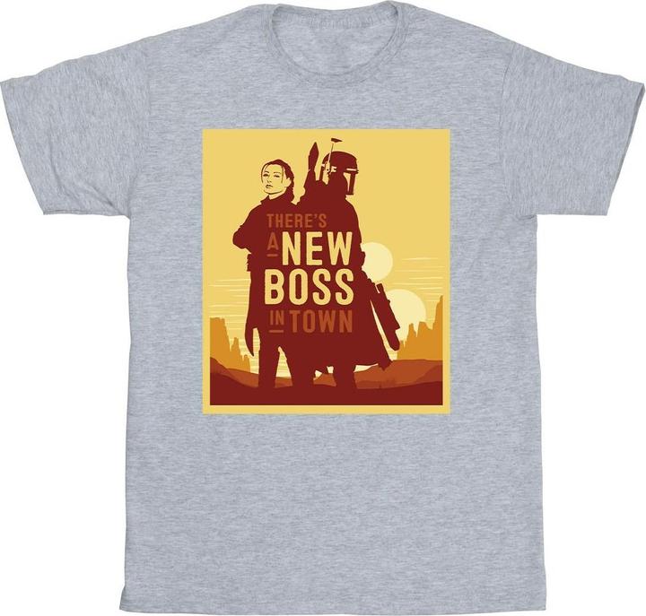 Actual product image Star Wars Mens The Book Of Boba Fett New Boss Sun Silhouette T-Shirt (XXL)