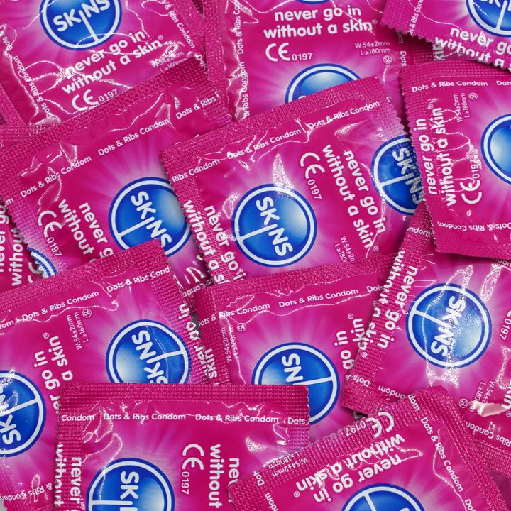 Actual product image Skins CONDOMS DOTS & RIBS BAG 500 UDS (500 pcs.)
