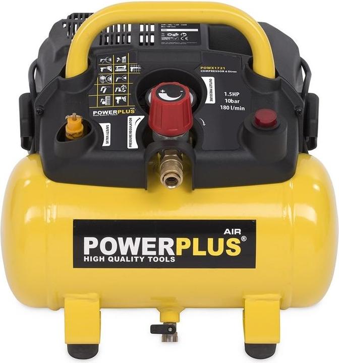 Immagine prodotto Powerplus Compressore 1100W - 6l kein öl 1.5hp (8 bar, 6 l)