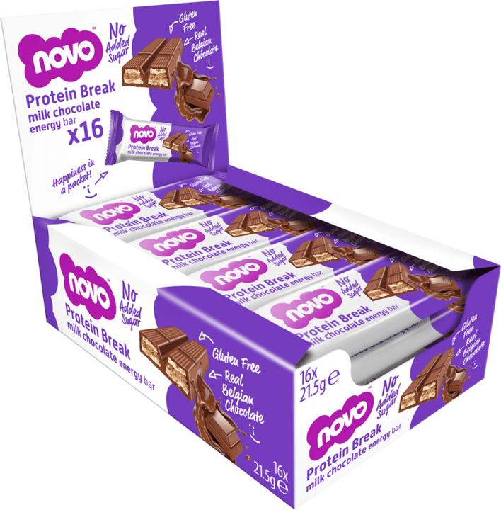 Actual product image Novo Protein Break Bar (Milk chocolate, 16 pcs., 16.21 g)