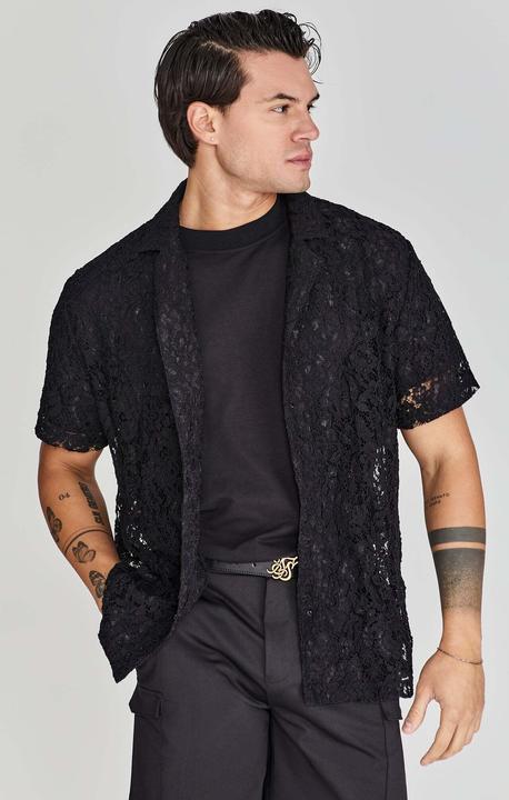 Siksilk Kurzarmhemd Lace Resort Shirt