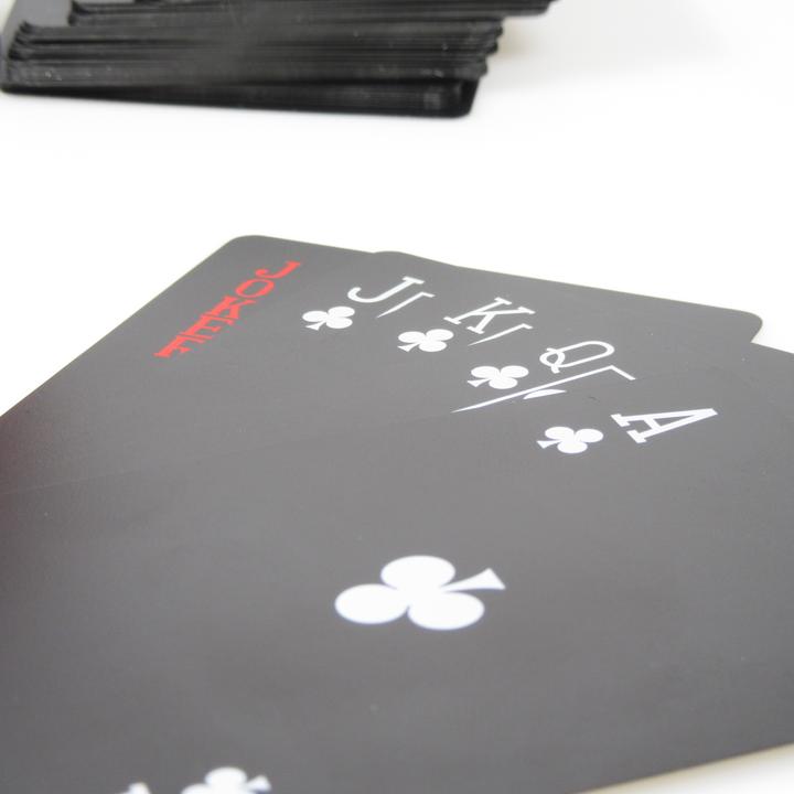 Actual product image PhoneLook Jeu de cartes poker Black Diamond Cartes étanches et résistantes en PVC Mat