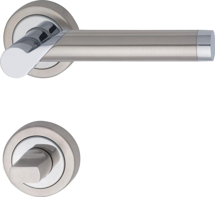Actual product image Marchesi ODIN lever handle set - on WC rose, chrome-plated zamak/stainless steel (Door set)
