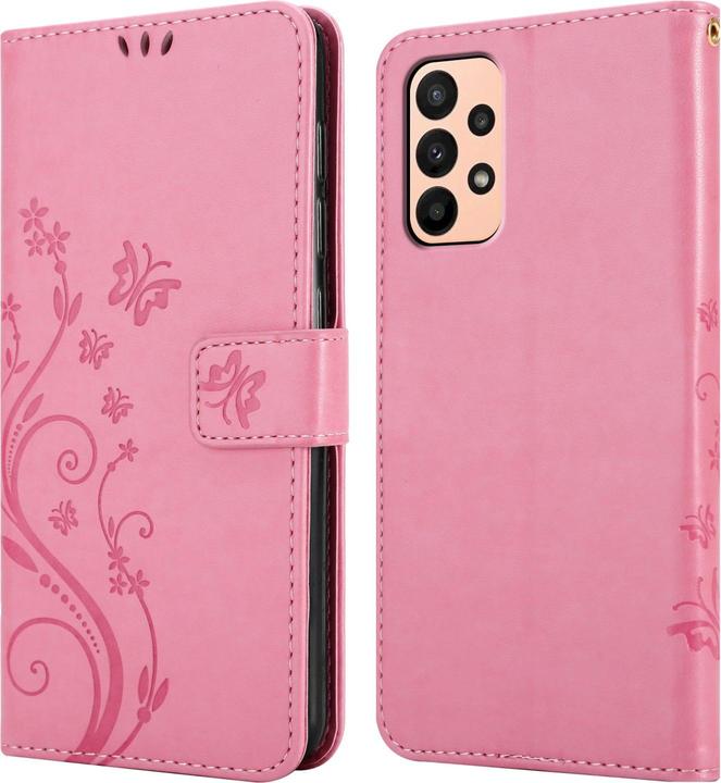 Actual product image Cadorabo Flower Book Case for Samsung Galaxy A23 4G (Samsung Galaxy A23)